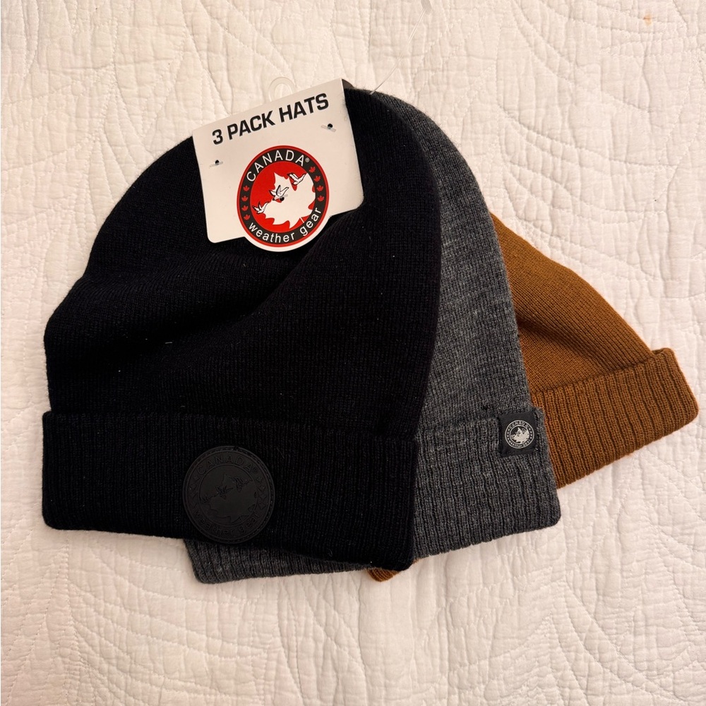 3 Pack of Hats Unisex by Canada Weather Gear